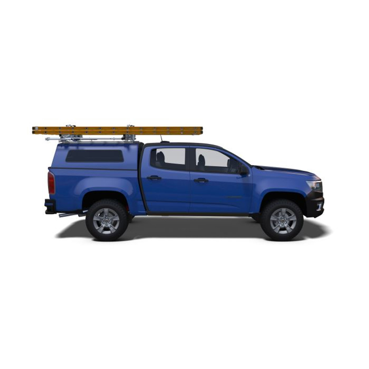LadderProducts.com | Prime Design NEXT GEN ErgoRack Dual Drop-Down Ladder Rack (RR-PU1-62-M) for 4.5-5 Ft Compact Truck Bed Cap
