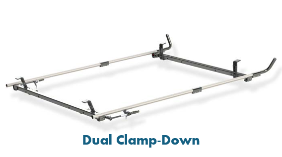 LadderProducts.com | Prime Design NEXT GEN ErgoRack Dual Clamp-Down Ladder Rack (CC-PU2-62-M) for 5.5-6 Ft Mid Size Truck Bed Cap