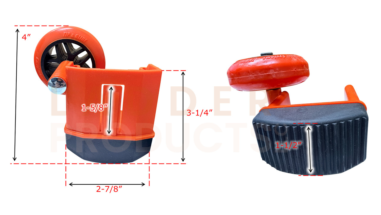LadderProducts.com | Little Giant Outer Feet Kit 23343/23344 for Alta One Dimensions