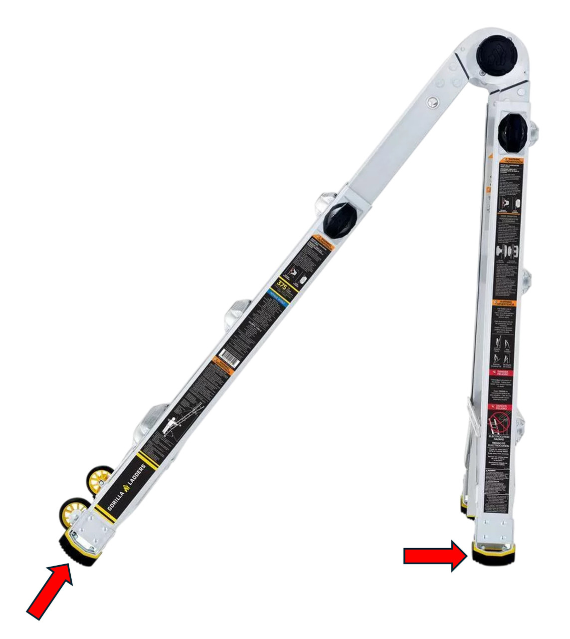 LadderProducts.com | Gorilla Outer Feet GLMP-FT (Set of 4) for Model GLMPX-W-2 Multi-Position Ladders