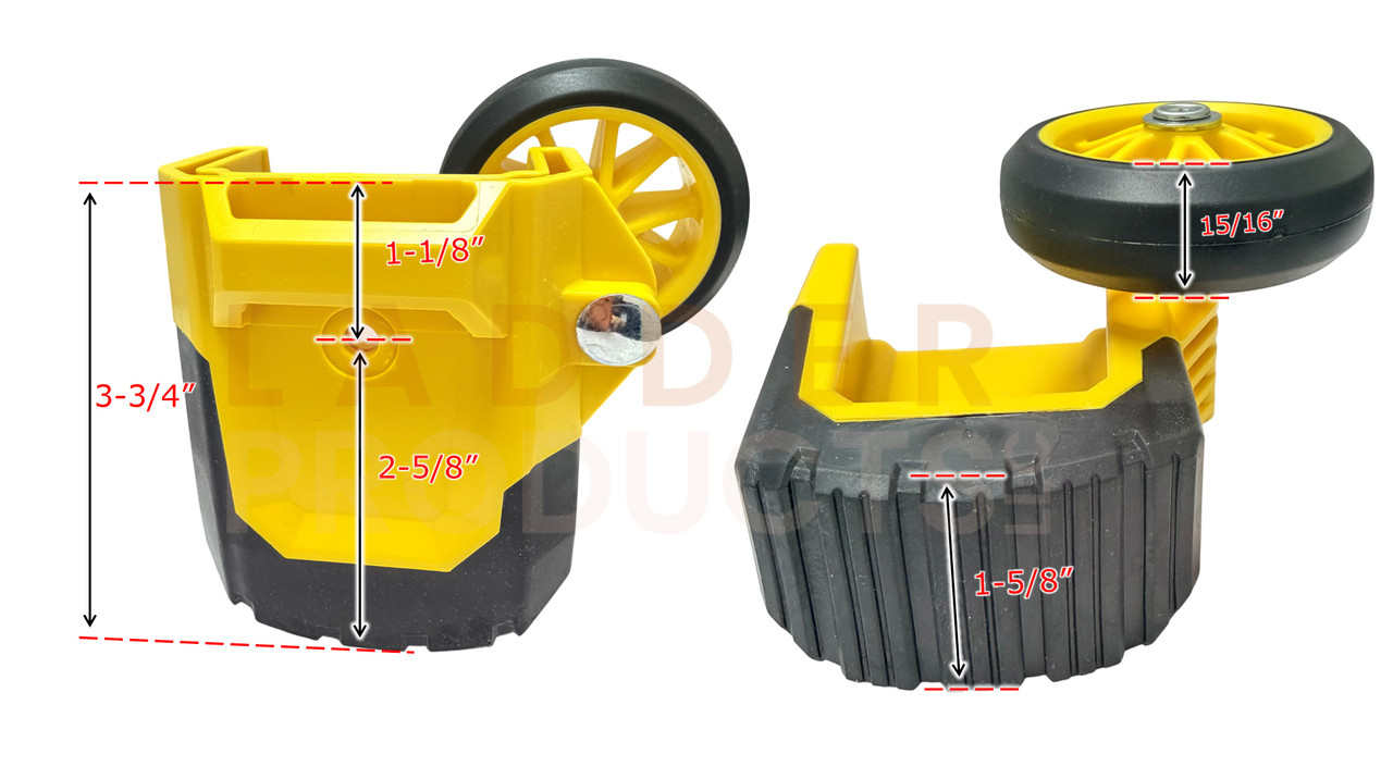 LadderProducts.com | Gorilla Ladders Wheel Kit for GLMPXA Multi-Position Ladders GLMPXT-FTW-2 Dimensions