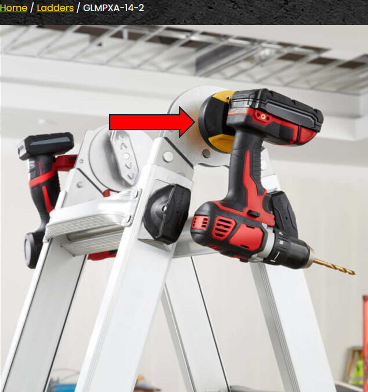 LadderProducts.com | Gorilla Palm Button with Hooks GLMPXA-HB-2 for GLMPXA Multi-Position Ladders