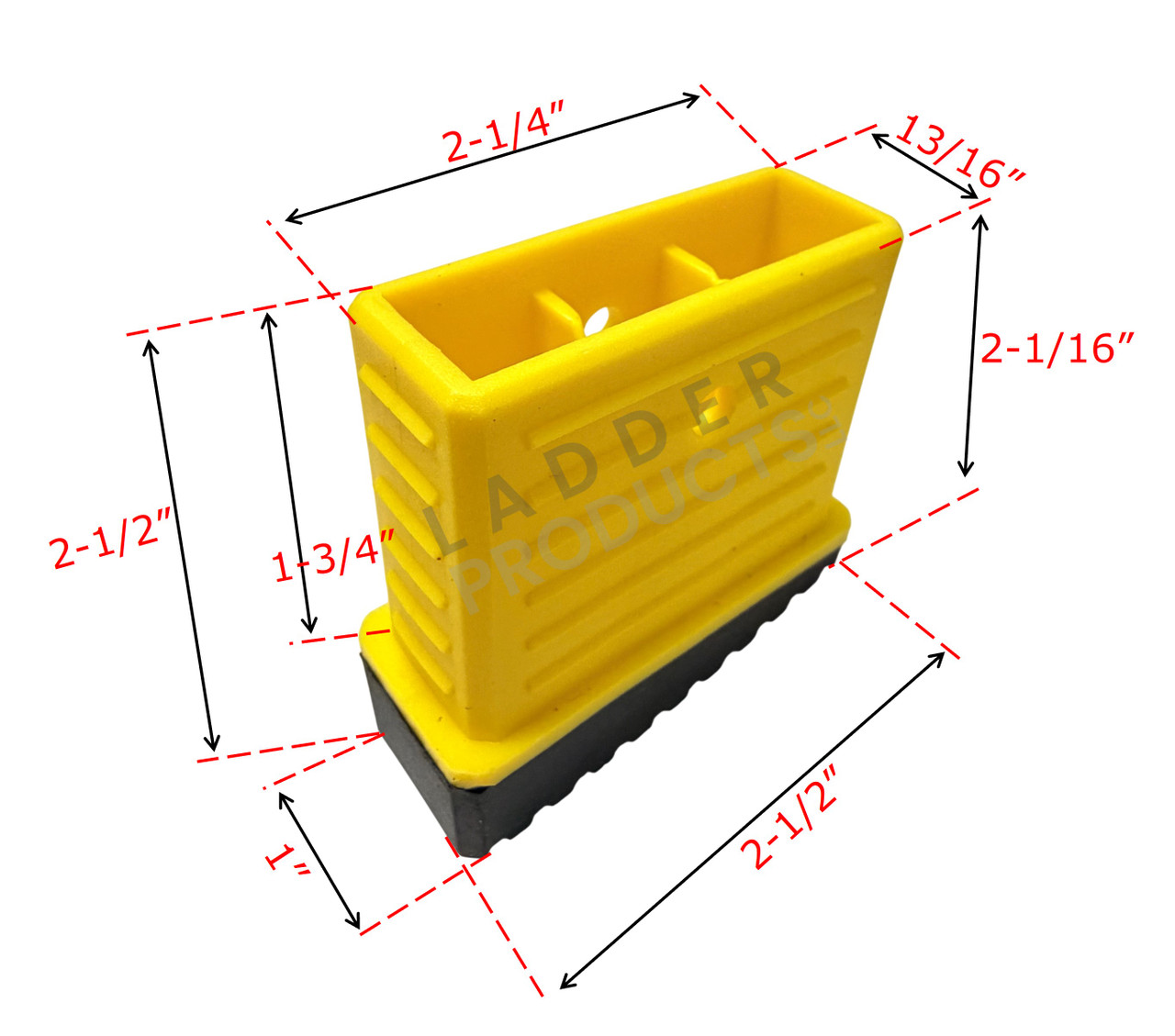 LadderProducts.com | Gorilla Inner Feet GLMPX-FT-3 (Set of 2) Dimensions