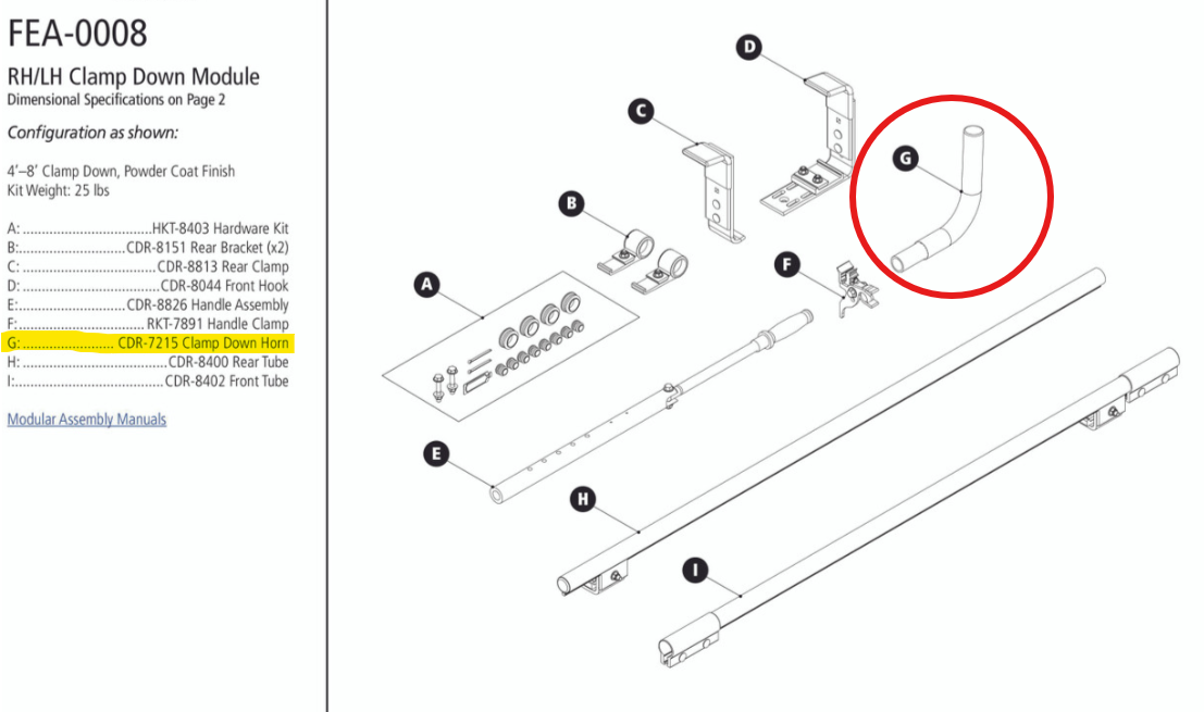 Ladder Products LLC | Prime Design Clamp Down Removable Horn CDR-7215 Horn Only