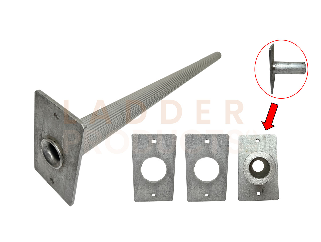 LadderProducts.com | Louisville Extension Ladder Replacement Round Rung Adjustable Repair Kit PK140A.