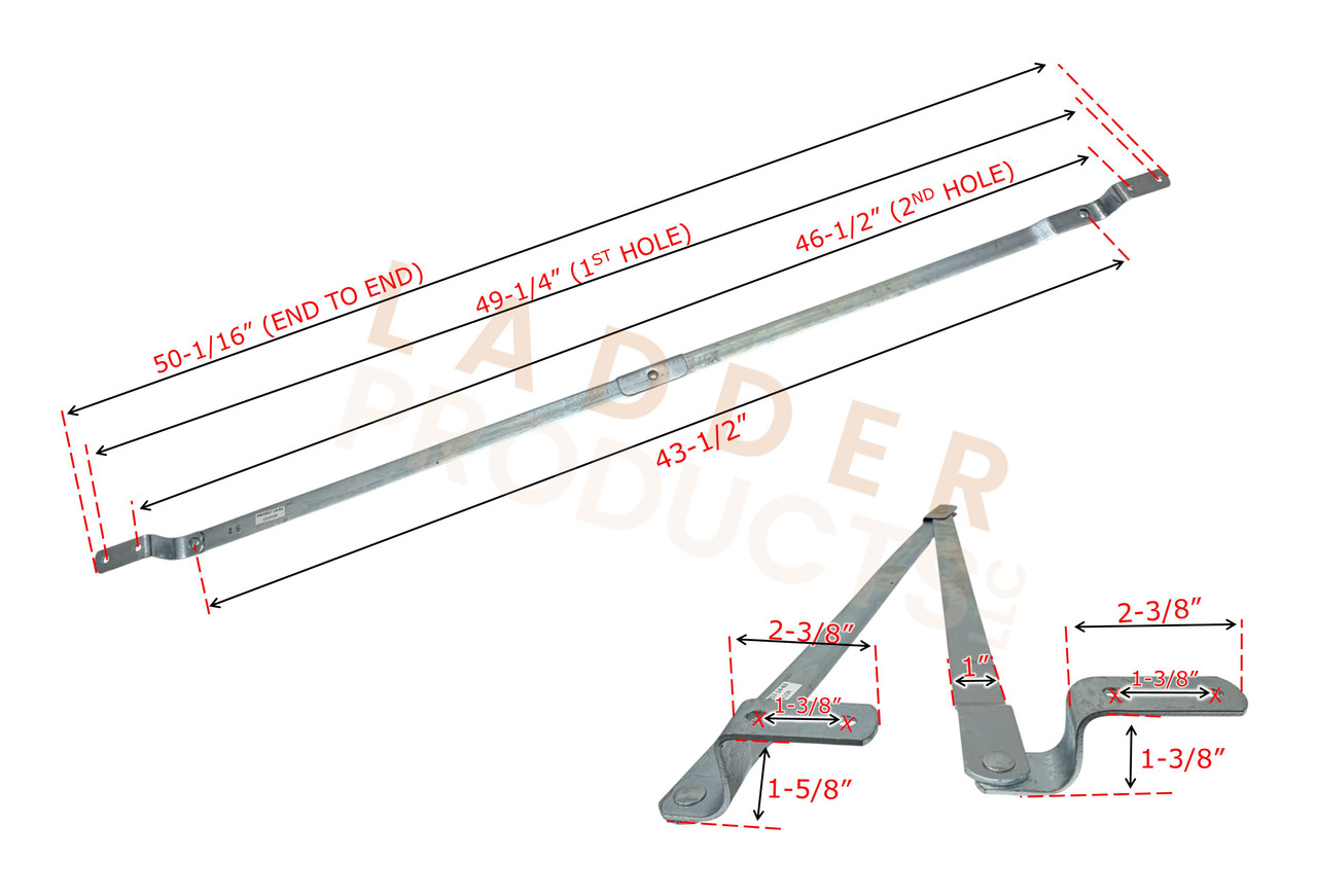 LadderProducts.com | Louisville 10' & 12' Step Ladder Spreader Assembly 43-1/2"