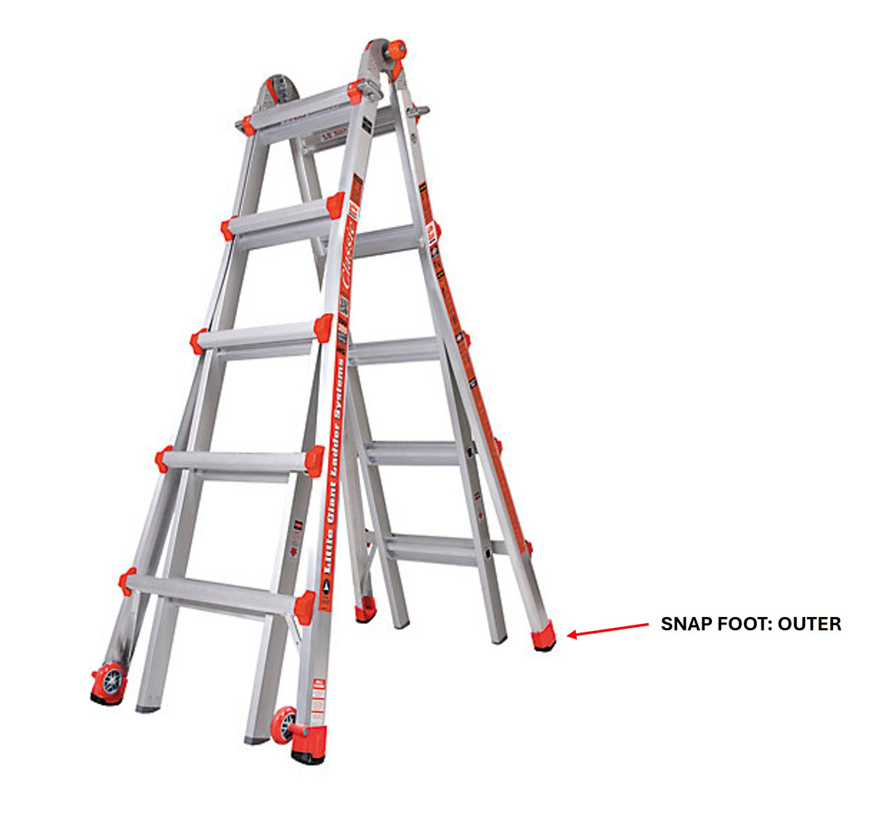 LadderProducts.com | Little Giant Ladder Snap Foot Wheel Kit 31716