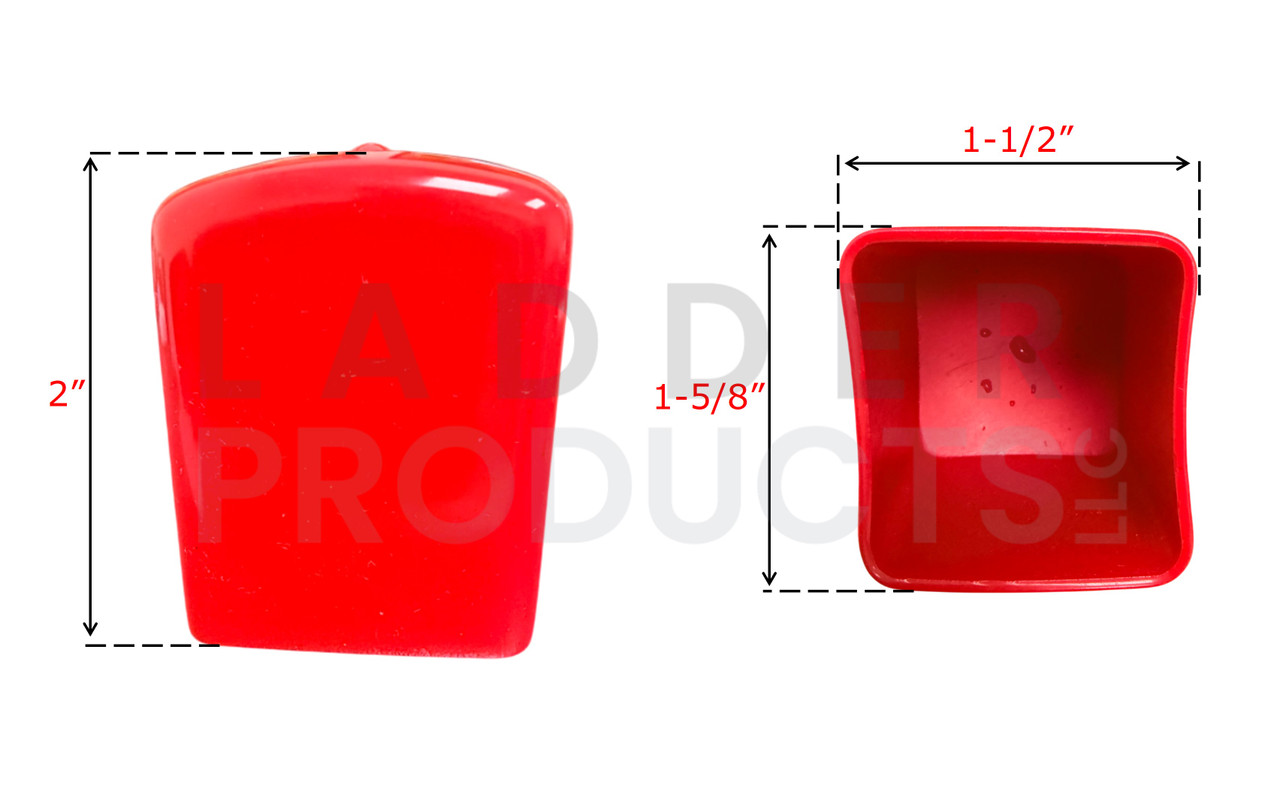 LadderProducts.com | Weather Guard Replacement RED TIPS® Kit 7596 for Racks (Qty 6): 205/209/215/216/219/229/2055/2056/2095/2097 Dimensions
