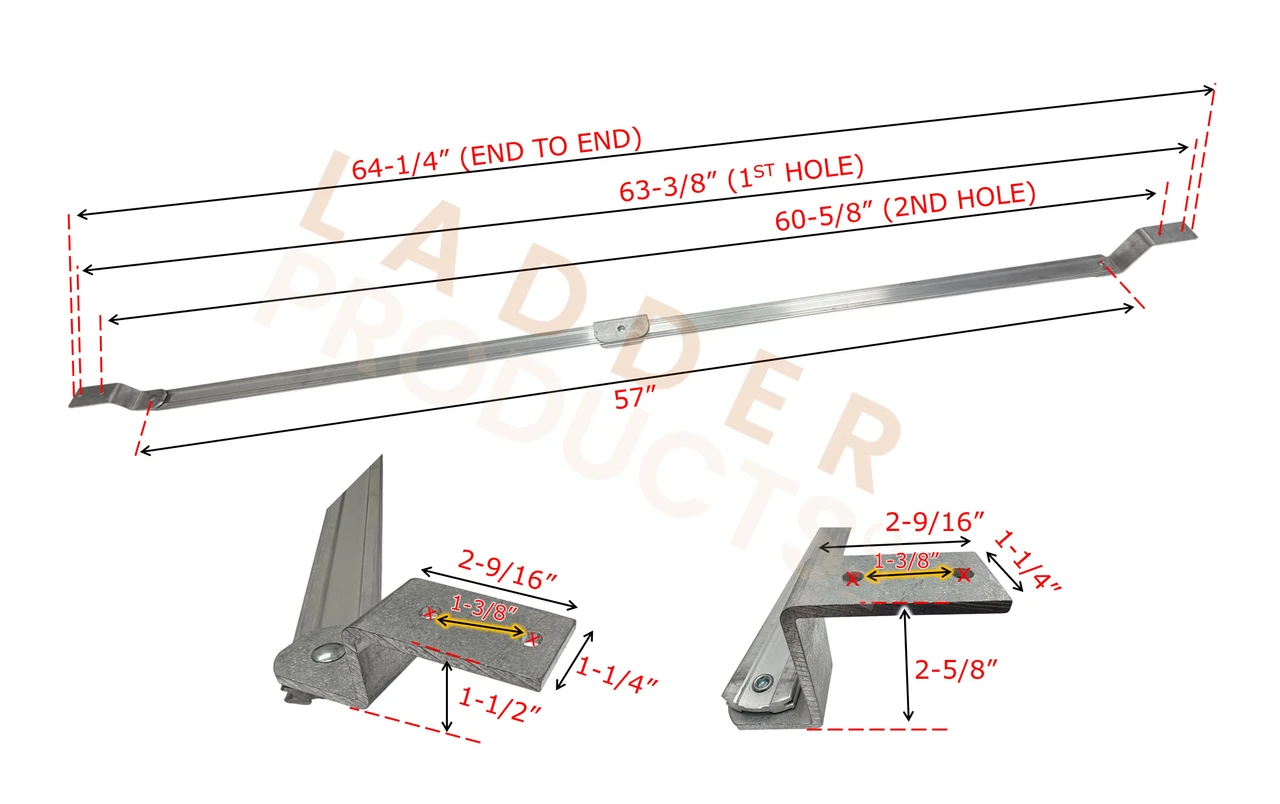 LadderProducts.com | Louisville Spreader Kit PK1207 for Older Aluminum Step Ladders