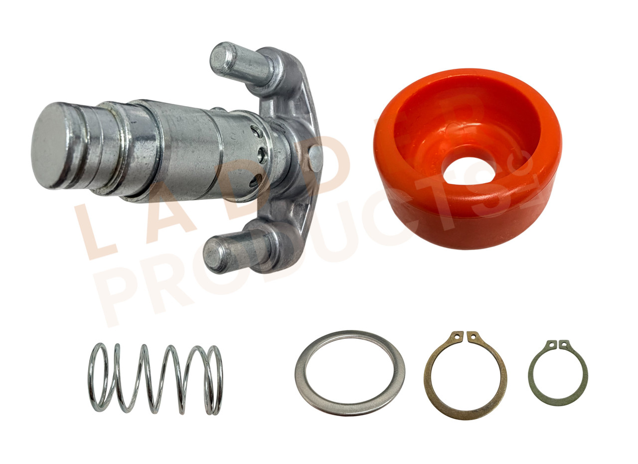 LadderProducts.com | Little Giant Hinge Lock Replacement Kit 31005 (Orange Palm Button) with Spring
