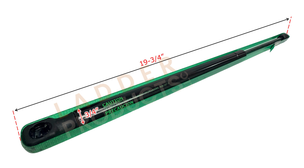 LadderProducts.com | Louisville Aluminum Attic Ladder Gas Cylinder PK1287 (SINGLE) Dimensions