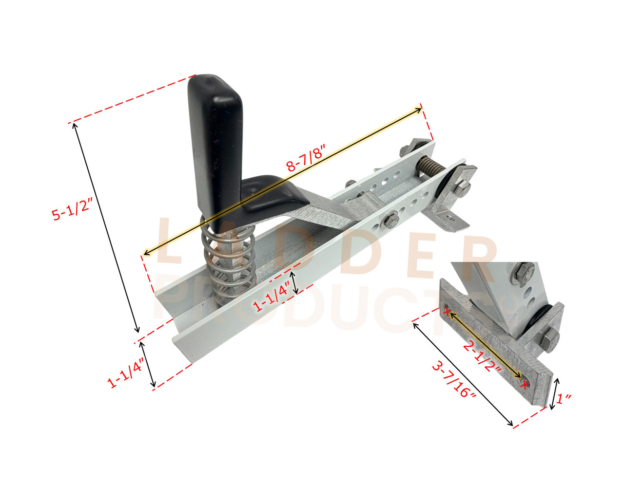 LadderProducts.com | Prime Design RKT-8006 Auto Clamp Arm Assembly Dimensions