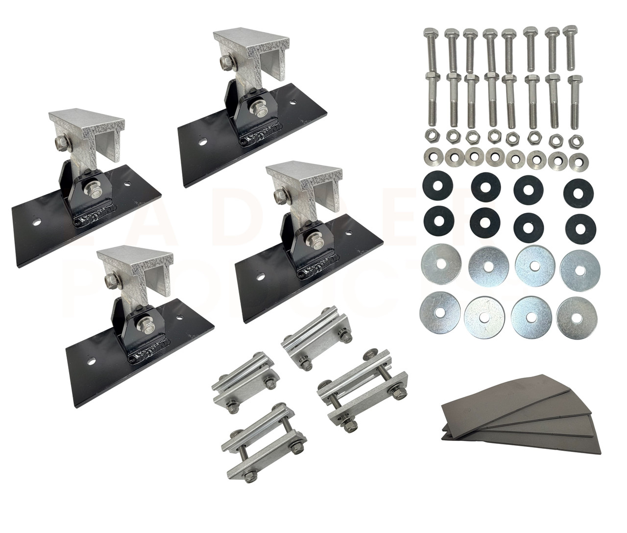 LadderProducts.com | Prime Design UM3 Roof Mounts FBM-1029-BLK for Enclosed Service Body Vehicles