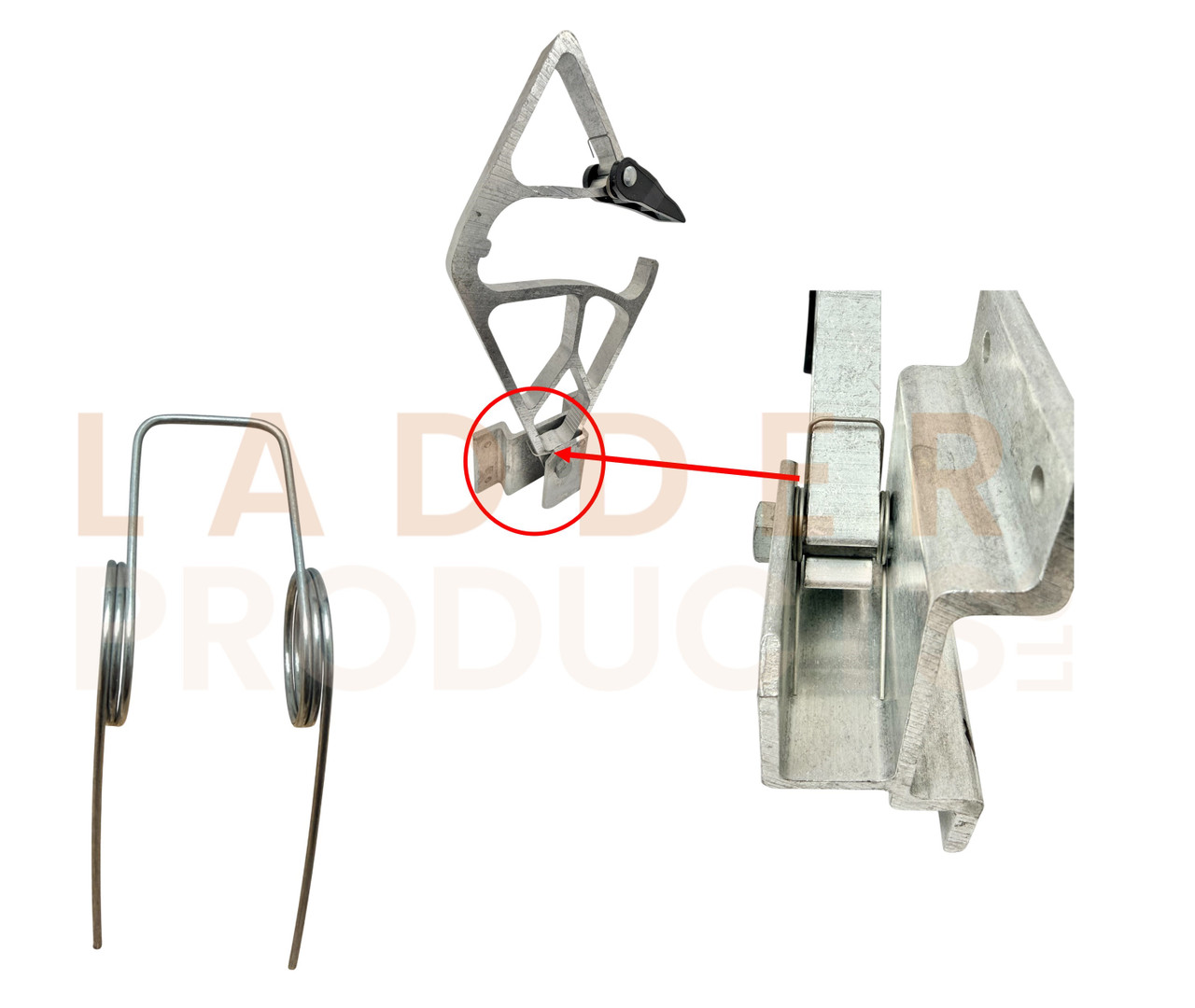 LadderProducts.com | Werner Flipper Spring Replacement Kit Dimensions