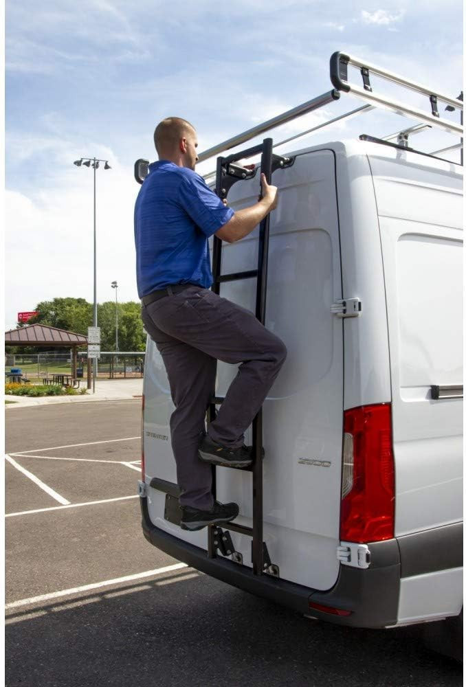 LadderProducts.com | Prime Design Rear Door Access Ladder Ford Transit - 110" High Roof AAL-8011