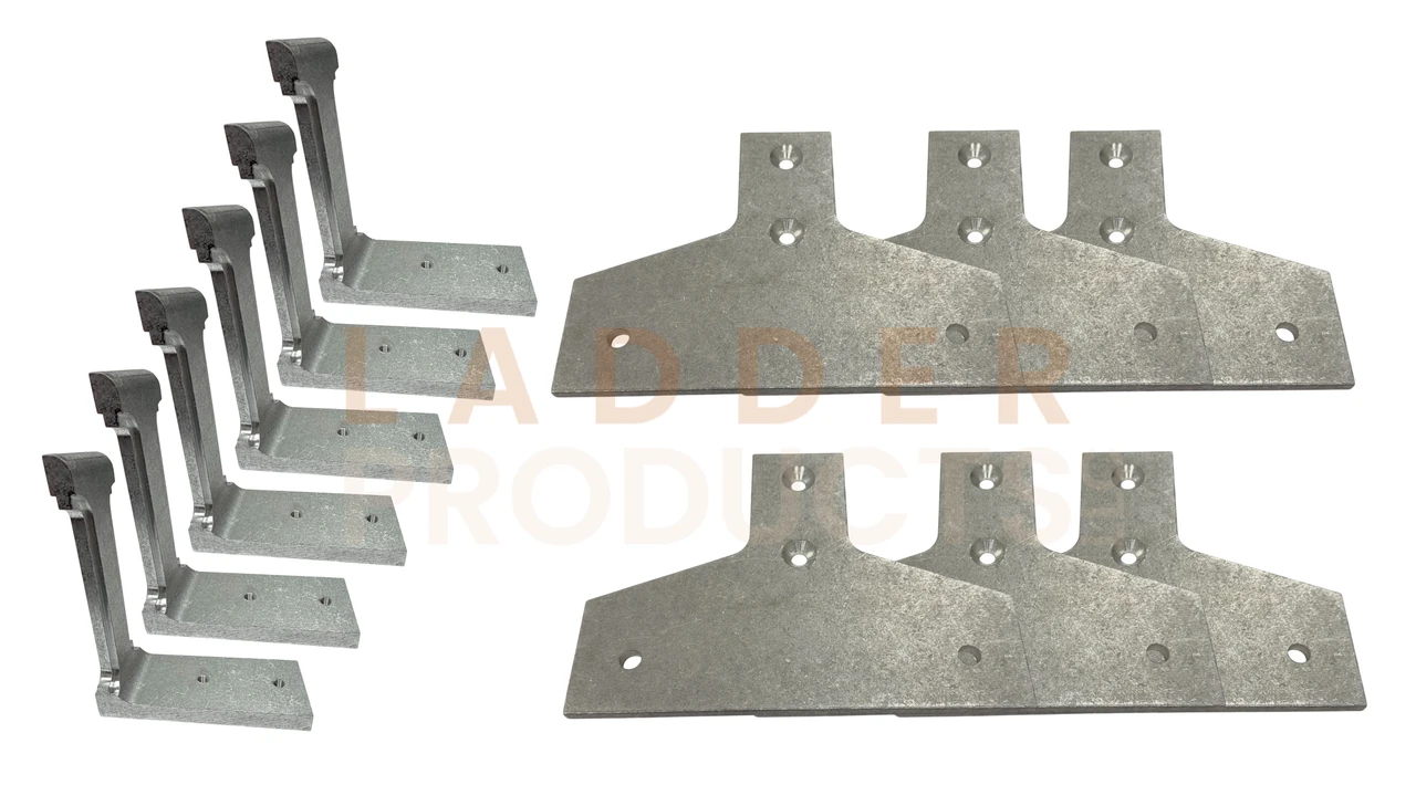 LadderProducts.com | Prime Design Side Wall Mounting Kit FBM-1027-BLK for 3 Crossbar ErgoRacks on Box Trucks