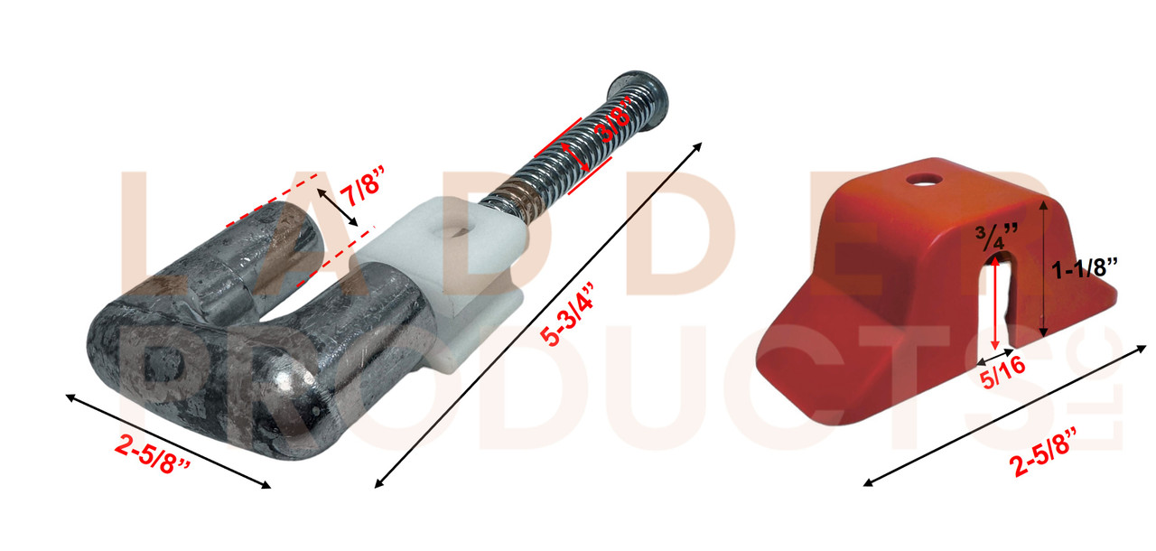LadderProdcuts.com | Little Giant Rung Lock Tab J-Hook Assembly Kit 20263 31069