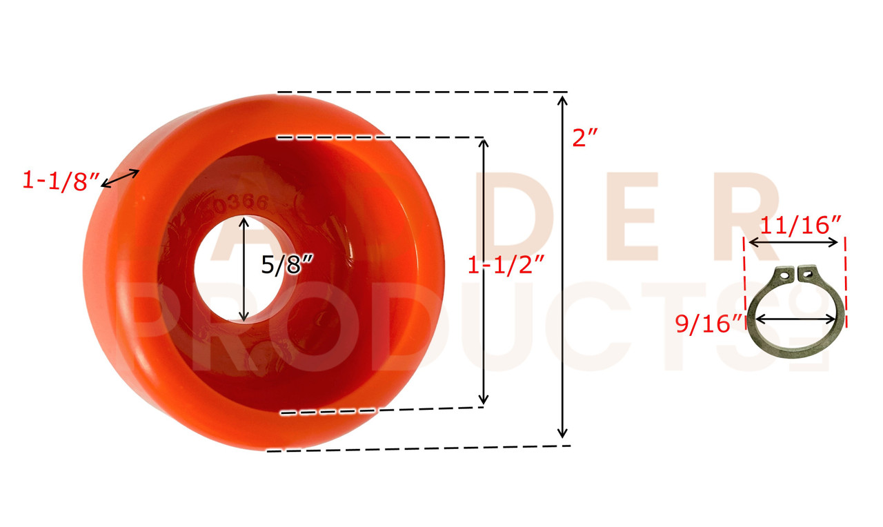 LadderProducts.com | Little Giant Ladder Classic 1A Palm Button with Snap Ring Assembly Kit 30050 50395