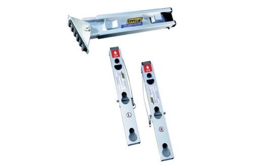 Ladder-Max LL-STB-2QC Leiter-Nivellierer Set – Chrom, Für Unebenen Boden, Bis 25,4 Cm Ausziehbar