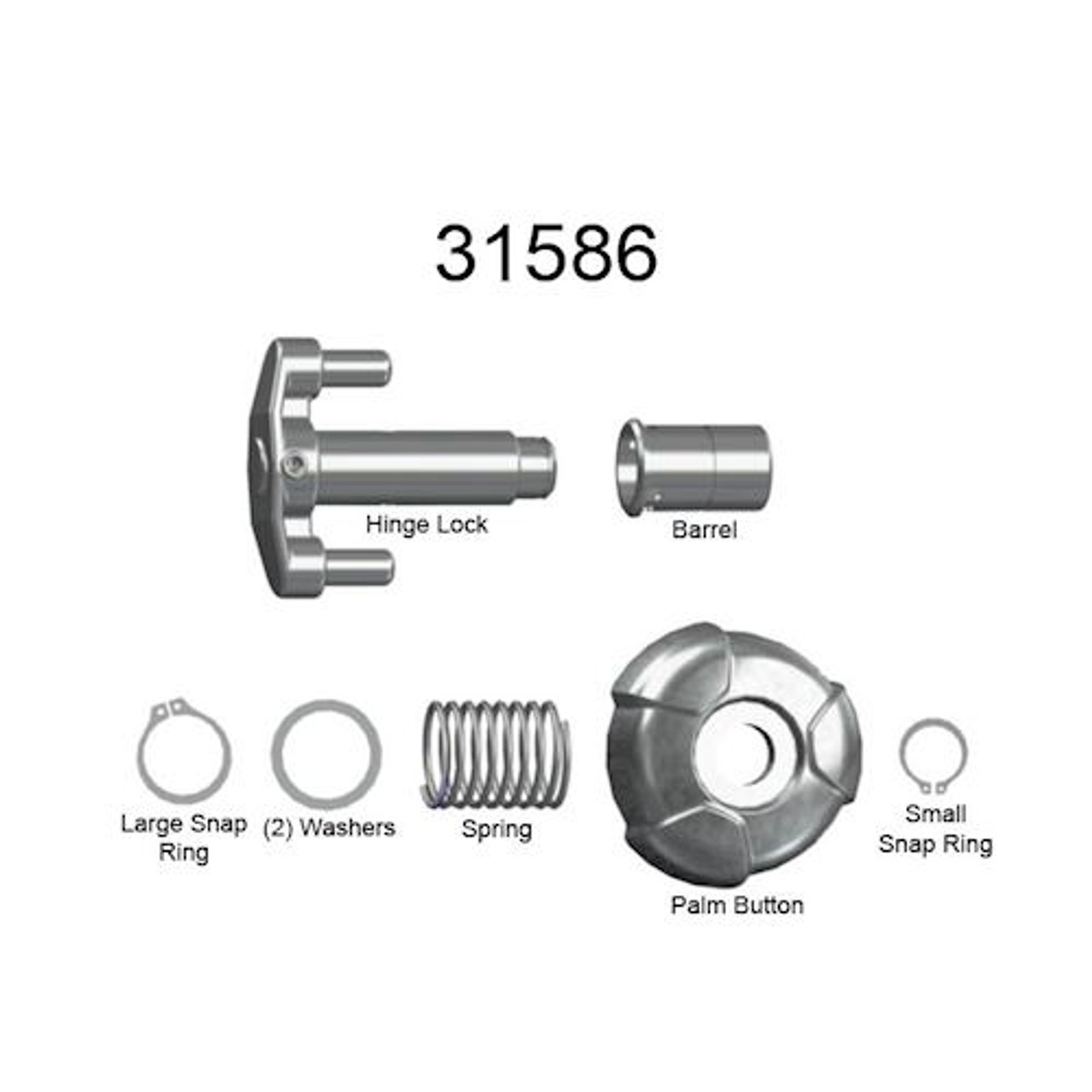 LadderProducts.com | Little Giant Ladder Dark Horse Hinge Lock Assembly Kit 31586