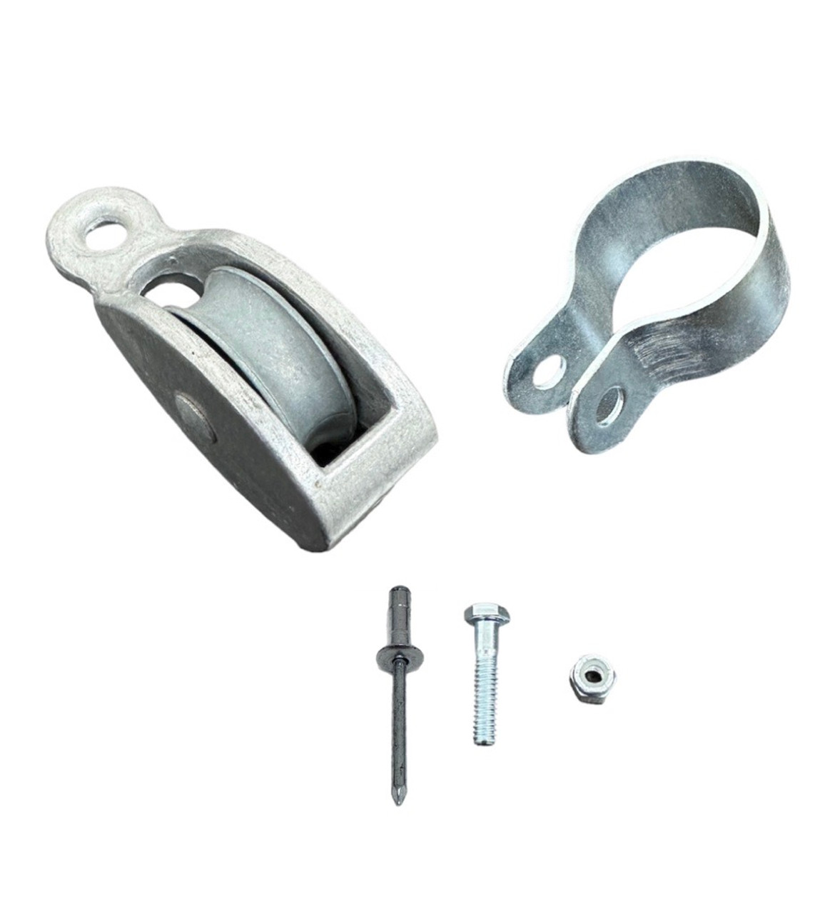 LadderProducts.com | Universal Round Rung Extension Ladder Bracket and Pulley Kit