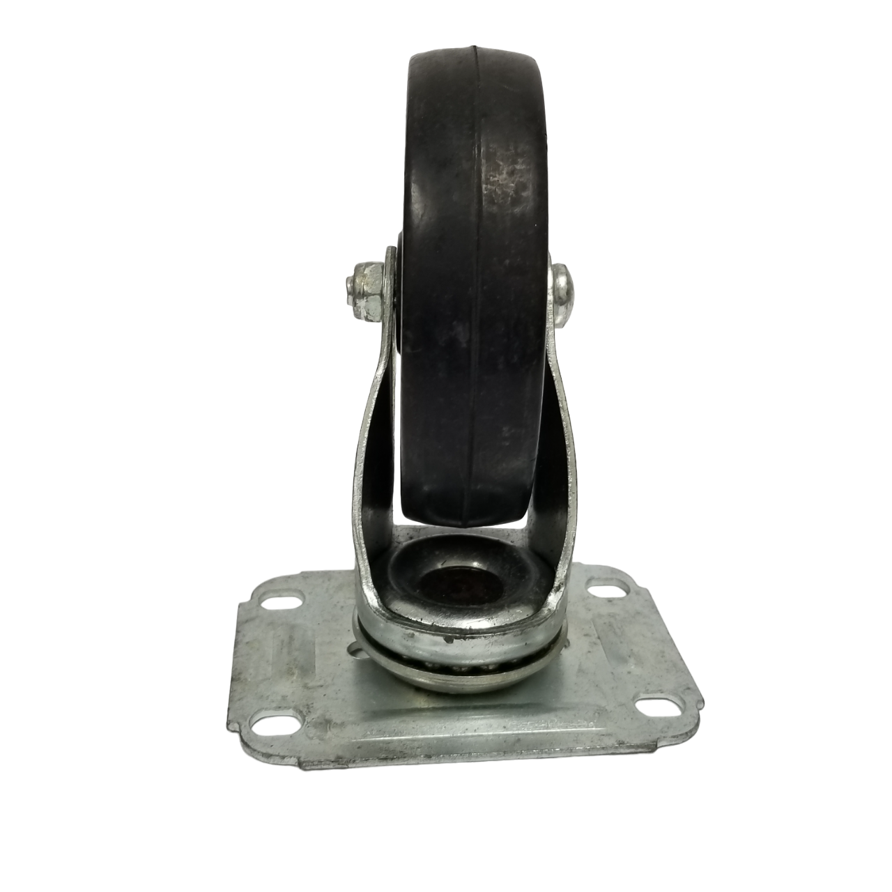 LadderProducts.com | 4" x 1" Swivel Plate Caster Soft Rubber Wheel