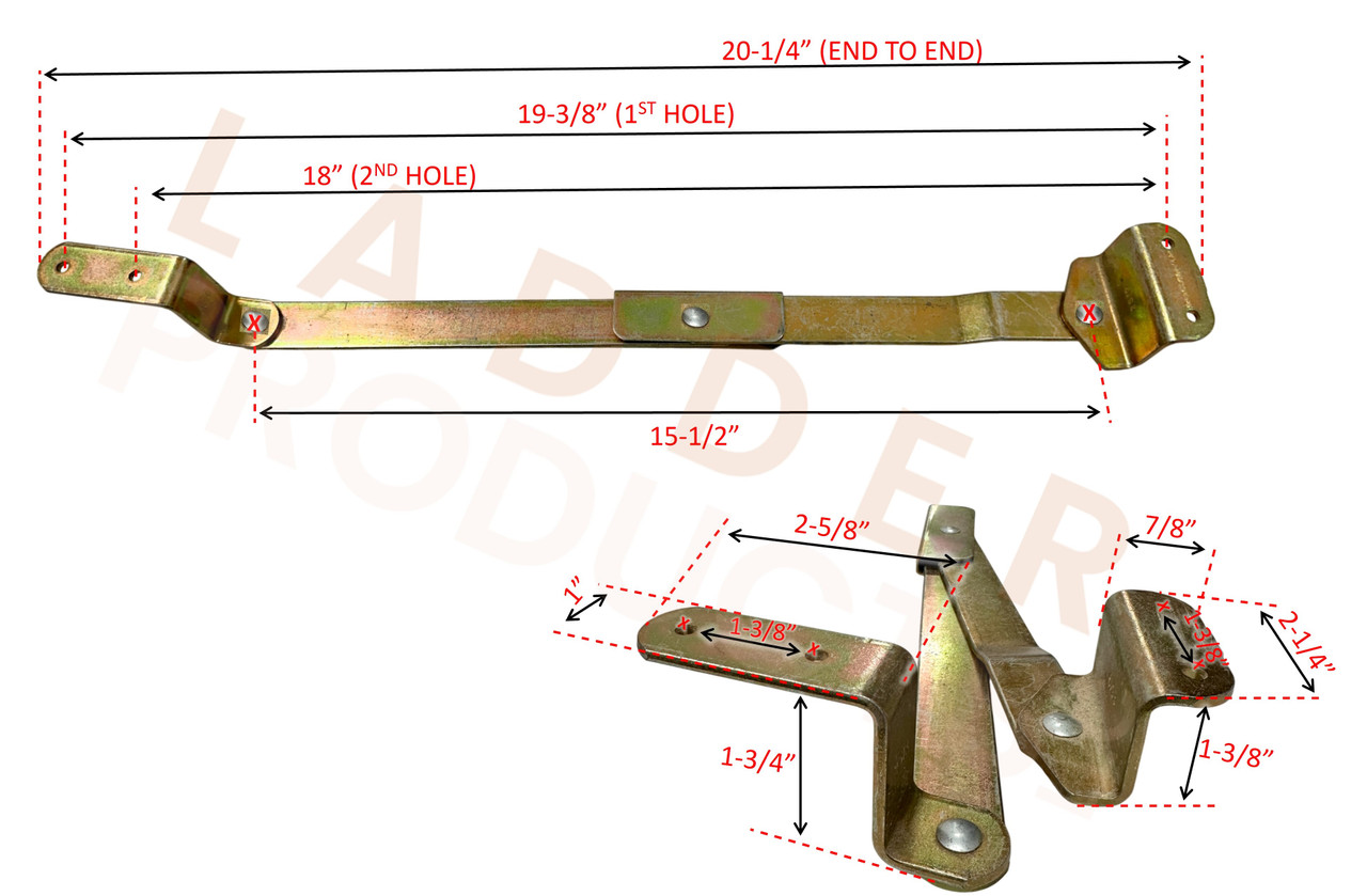 LadderProducts.com | Werner 5' & 6' Step Ladder Spreader Replacement Kit 27-53