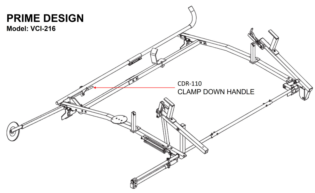 LadderProducts.com | Prime Design ErgoRack Clamp Down Handle CDR-8810