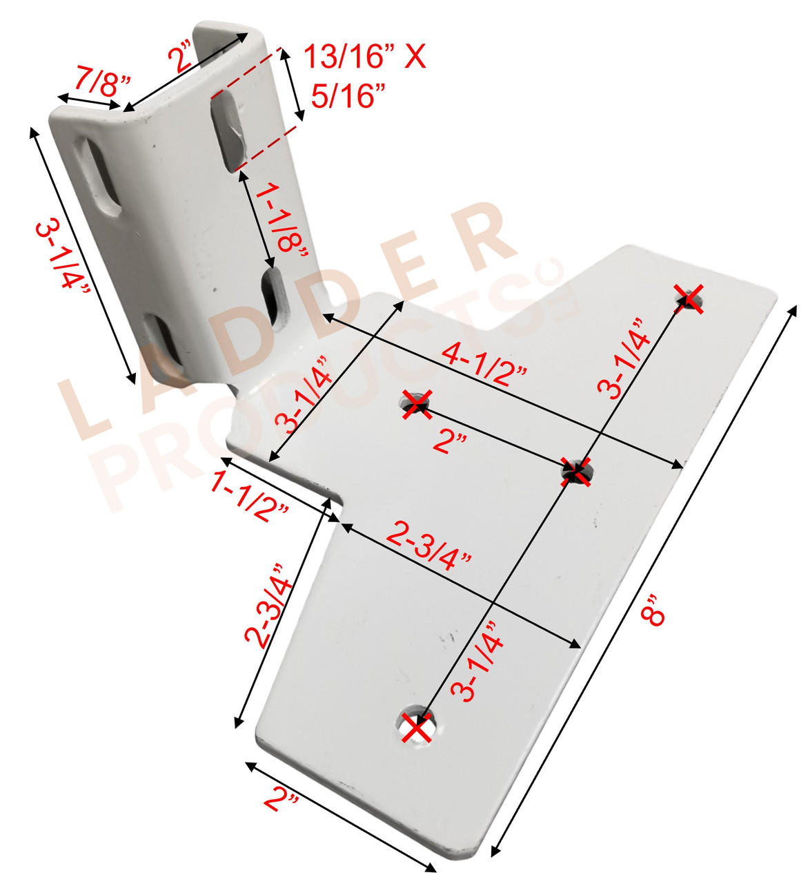 LadderProducts.com | Prime Design 4.5" Low Mounting Bracket BRG-101-4.5