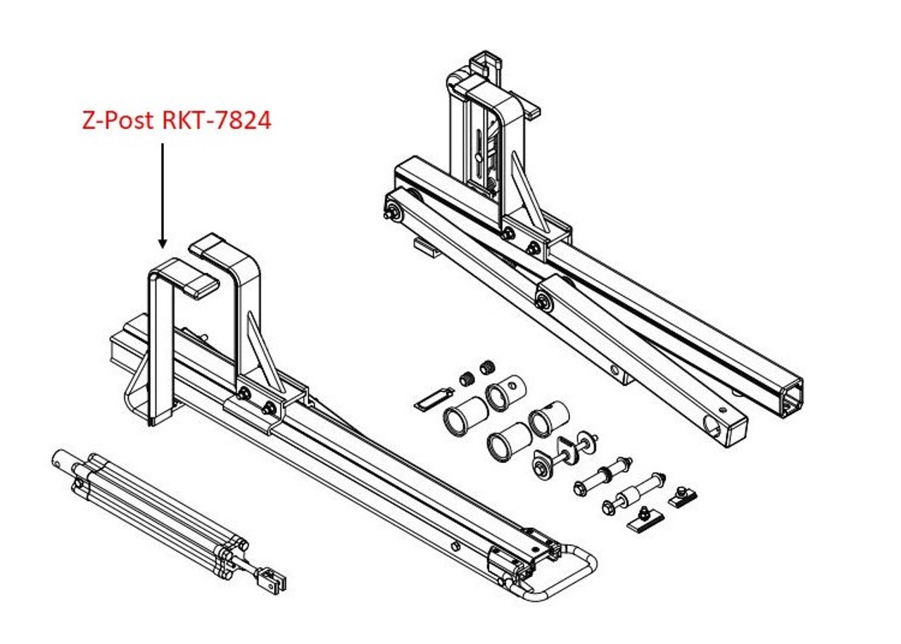 LadderProducts.com | Prime Design ErgoRack Adjustable Slide Padded Upper Z-Post RKT-7818