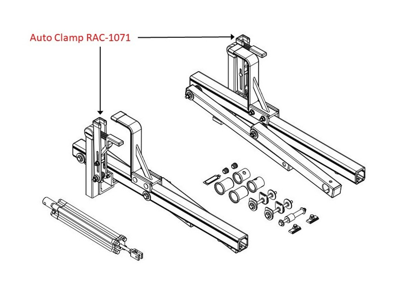 LadderProducts.com | Prime Design ErgoRack Right Hand Auto Clamp Assembly RAC-1071