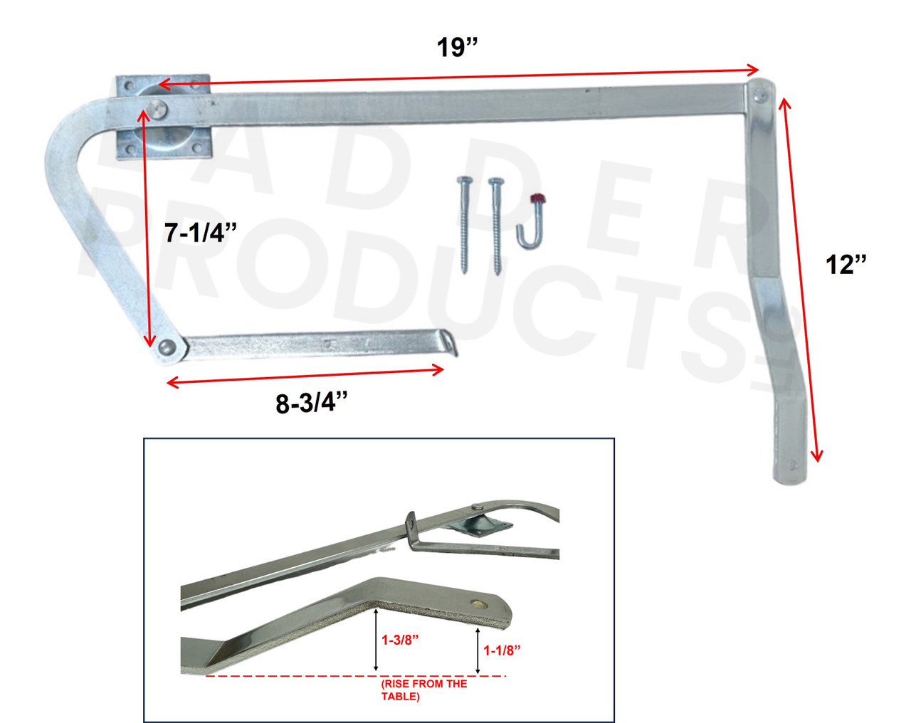 LadderProducts.com | Louisville "Century" Left & Right Power Arm Assembly Full Kit PK853LH&RH