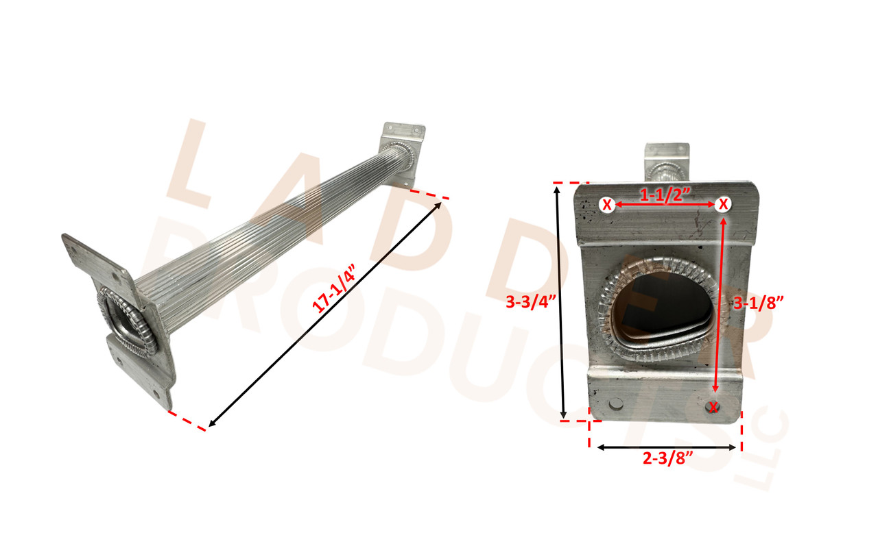LadderProducts.com | Louisville Extension Ladder Base D-Rung 17-1/4" PK142A-PC
