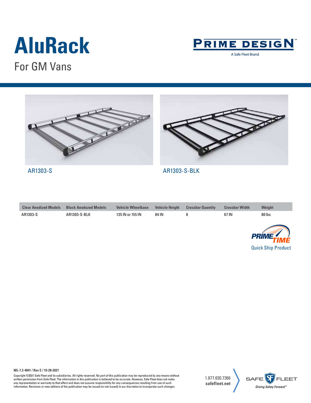 LadderProducts.com | Prime Design AluRack GMC Savana AR1303-S