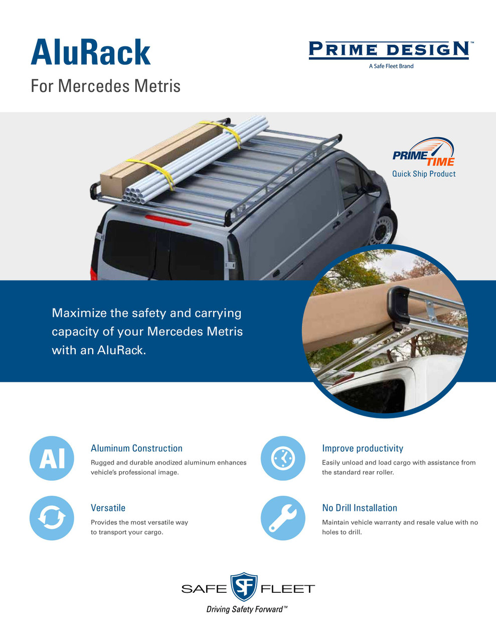 LadderProducts.com | Prime Design AluRack Mercedes Metris AR1916