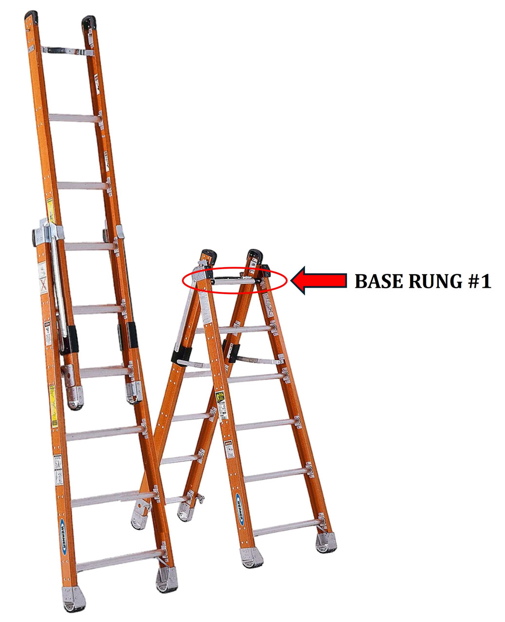 LadderProducts.com | Werner Round Rung Base Section 24-1/4" 46794-16TR