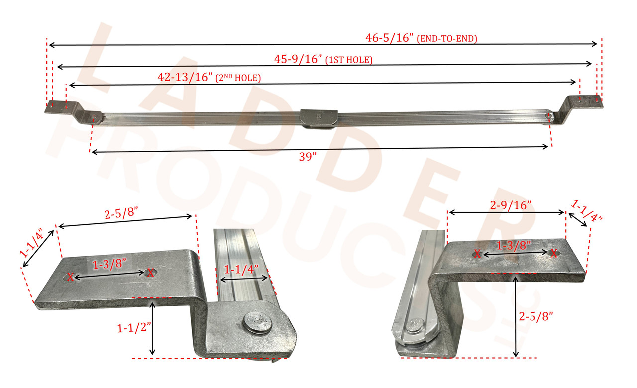 LadderProducts.com | Werner 10' Twin & 10' Platform Ladder Spreader Kit 27-36