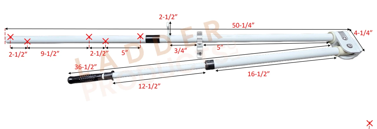 LadderProducts.com | Prime Design ErgoRack RH Curbside Rear Drive Shaft Assembly 50" ELR-8122