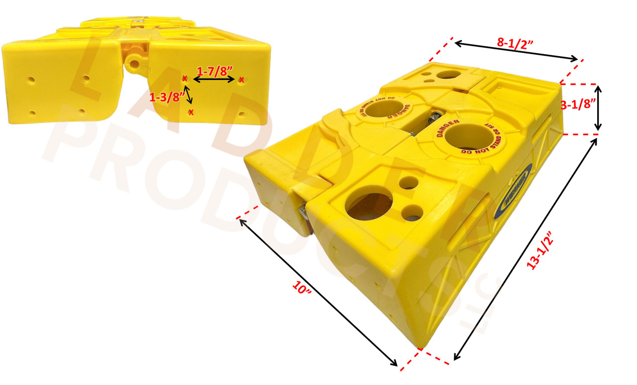 Werner Twin Step Ladder Yellow Top Cap 58789-01