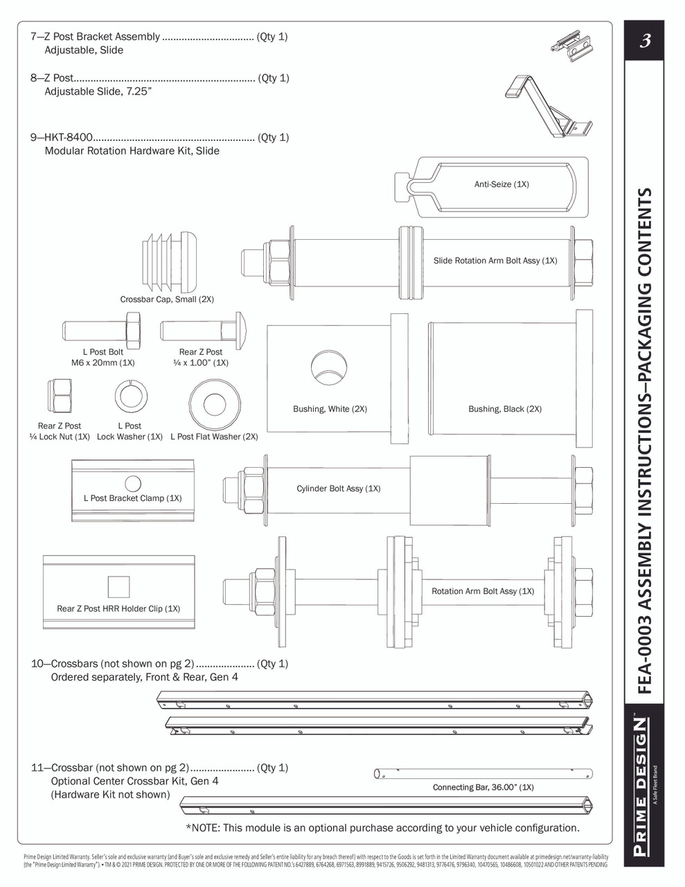 LadderProducts.com | Prime Design RH Slide Rotation Feature Kit FEA-0003