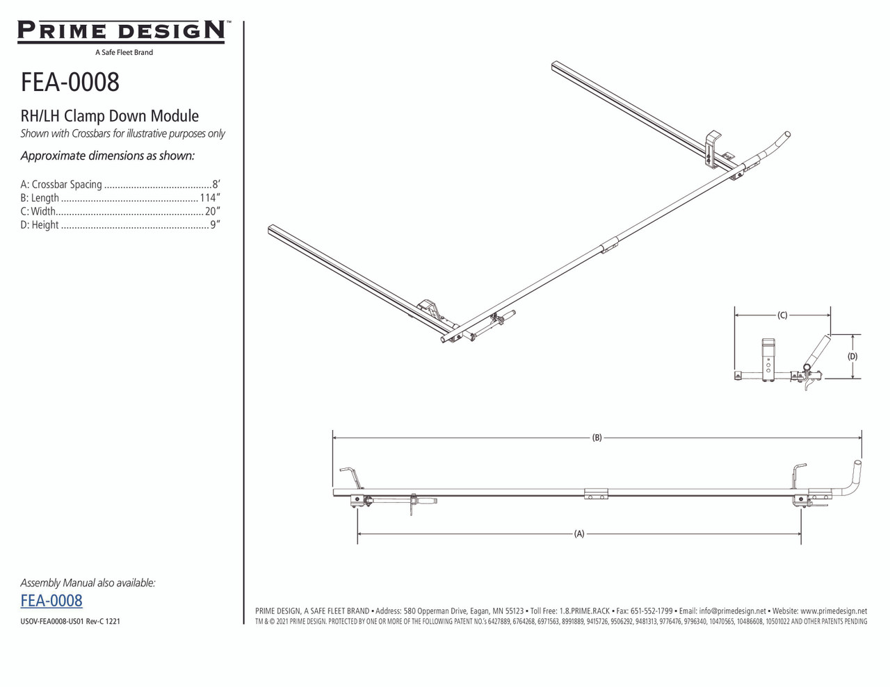 LadderProducts.com | Prime Design Clamp Down Feature Kit FEA-0008