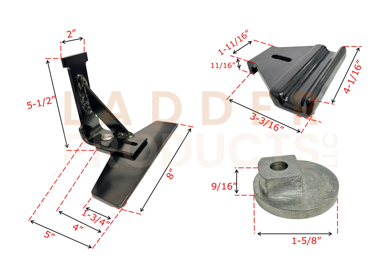 LadderProducts.com | Prime Design FBM-1067-BLK Ford E-Series Guttered Mounting Kit
