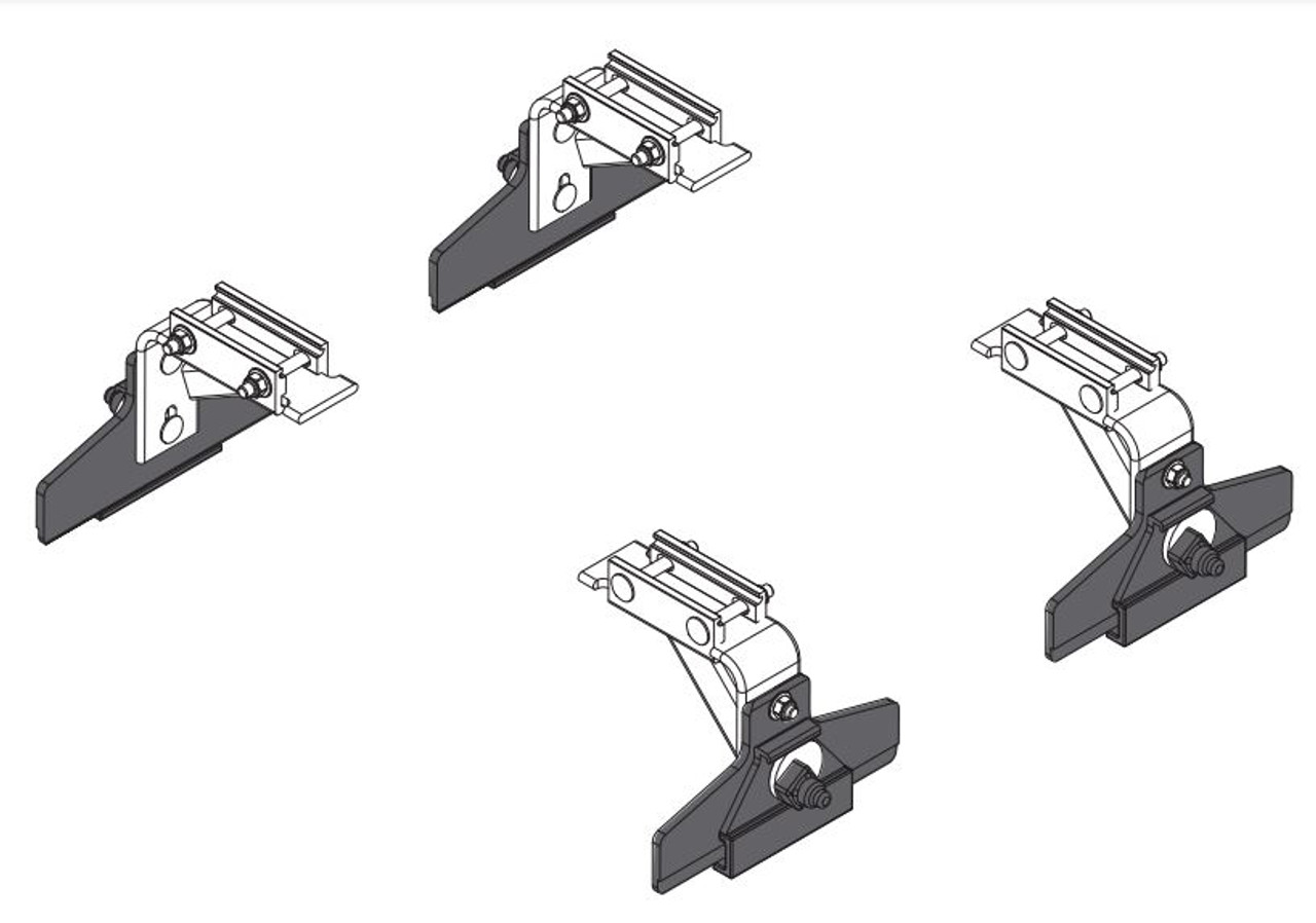 LadderProducts.com | Prime Design FBM-1068-BLK Ford E-Series Guttered Mounting Kit