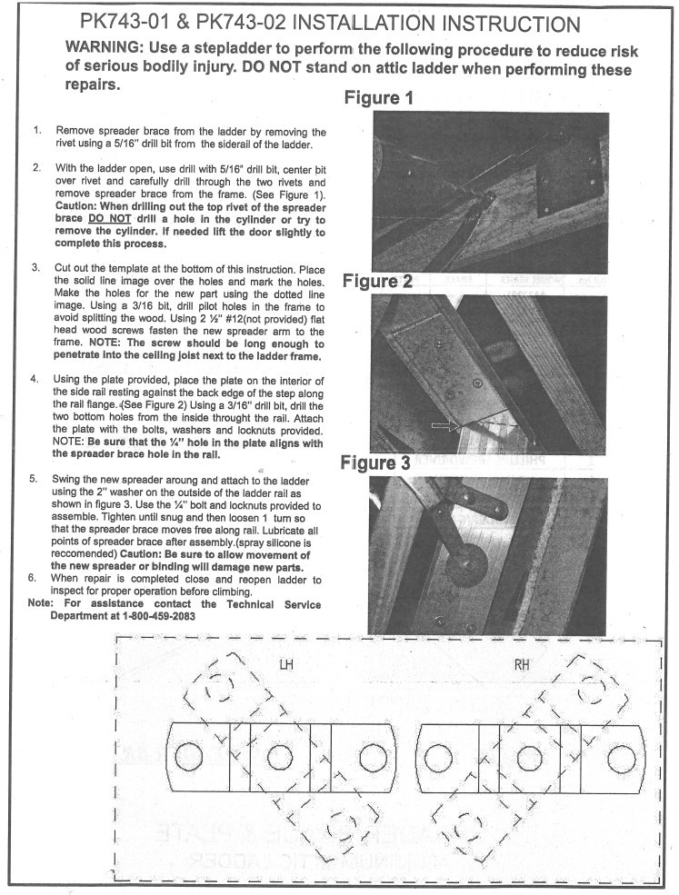 Louisville AA229GS AA259GS Hinge Arm Kit PK743