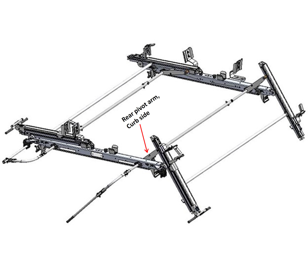 LadderProducts.com | Adrian Steel Curbside Rear Pivot Arm 50817-B