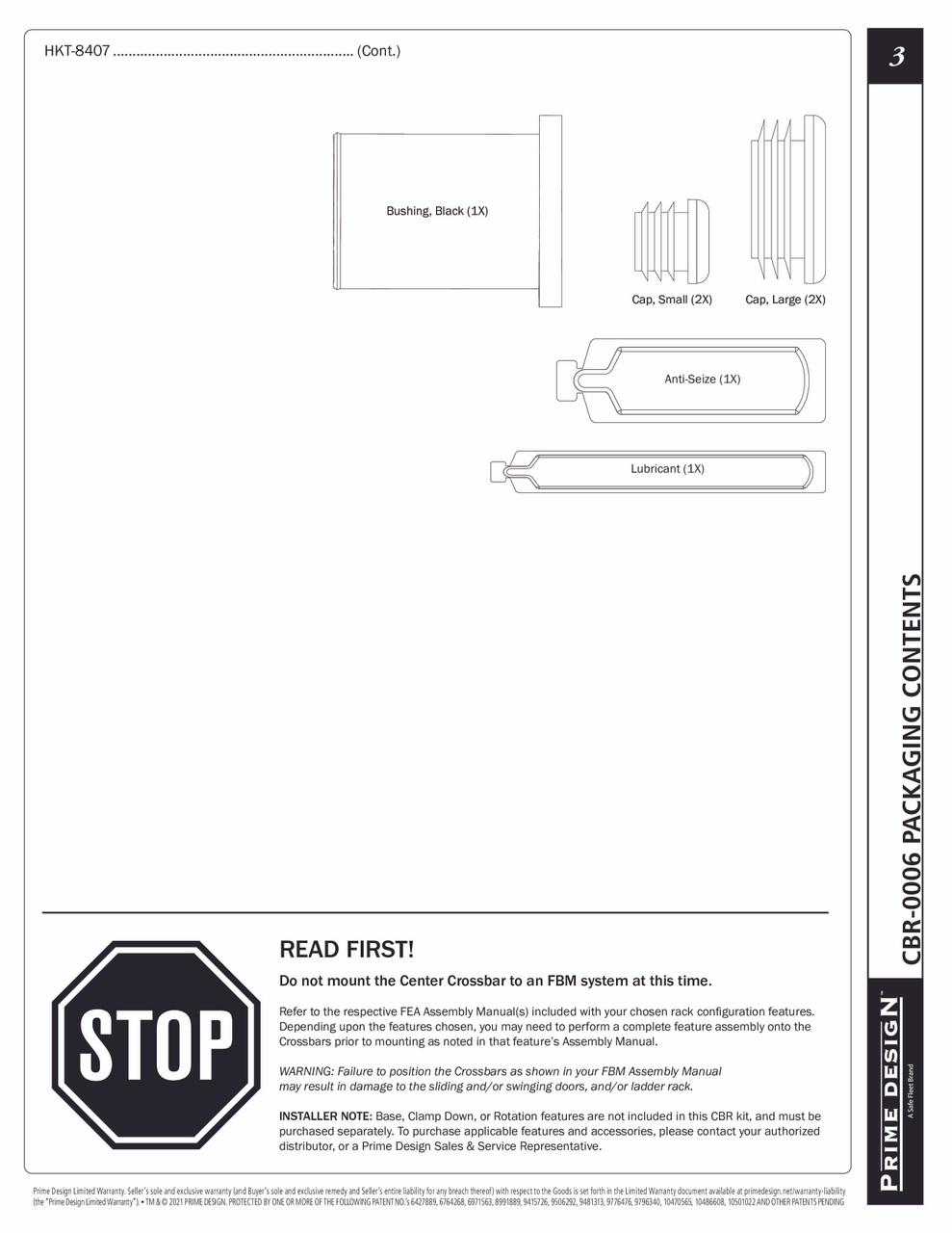 LadderProducts.com | Prime Design ErgoRack CrossBar Kit 78" CBR-0006