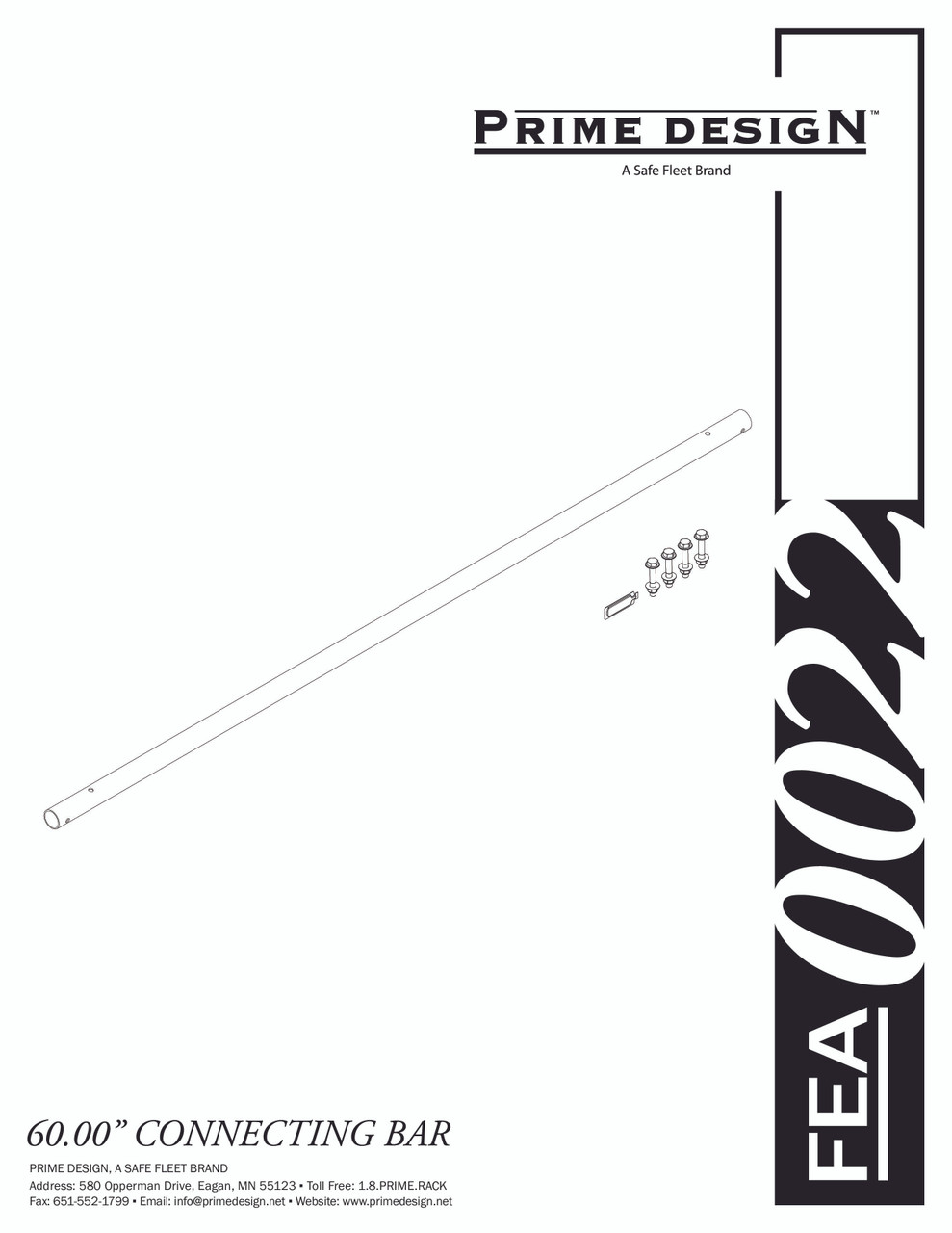 LadderProducts.com | Prime Design FEA-0022 60" Connecting Bar Feature Kit