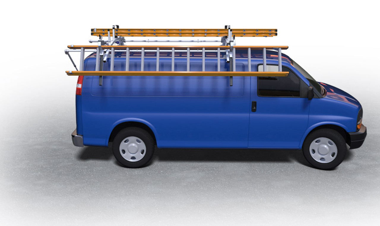 LadderProducts.com | Prime Design ErgoRacks GM Vans Chevrolet Express & GMC Savana Low Roof 84 IN