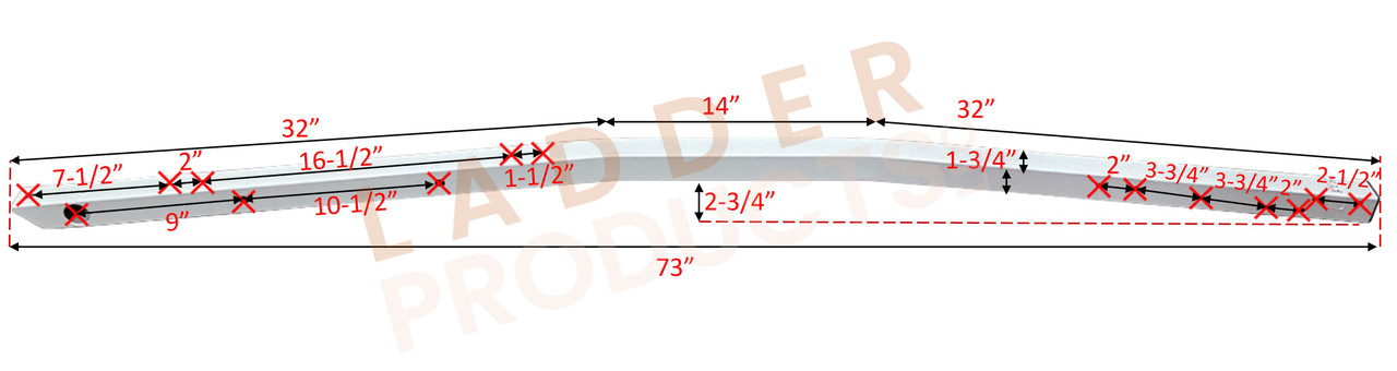 LadderProducts.com | Prime Design CBR-803 Rear Crossbar G1 73" Ford GM BASE-ROT