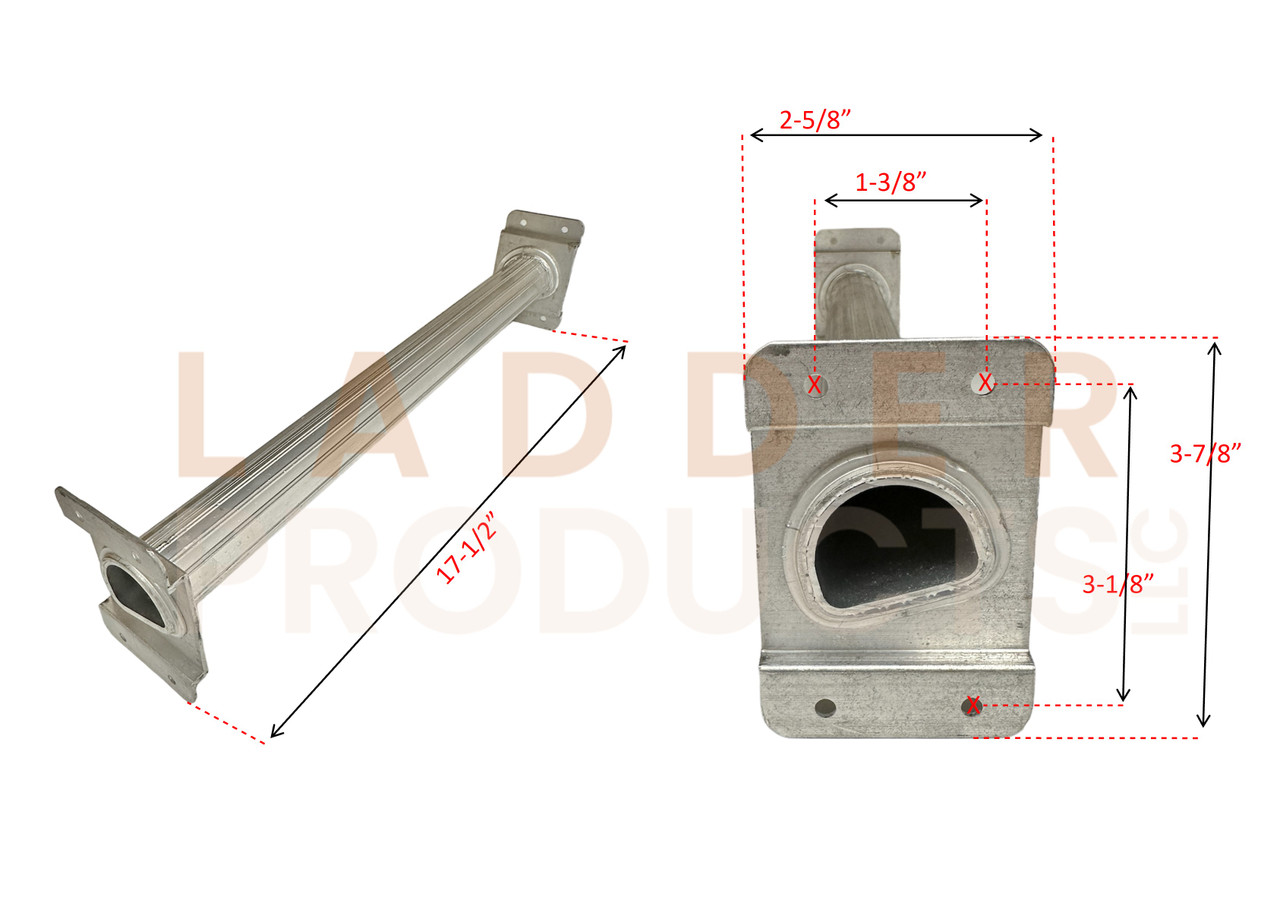 LadderProducts.com | Werner D Rung Base Section 7100 Series 17-1/2"